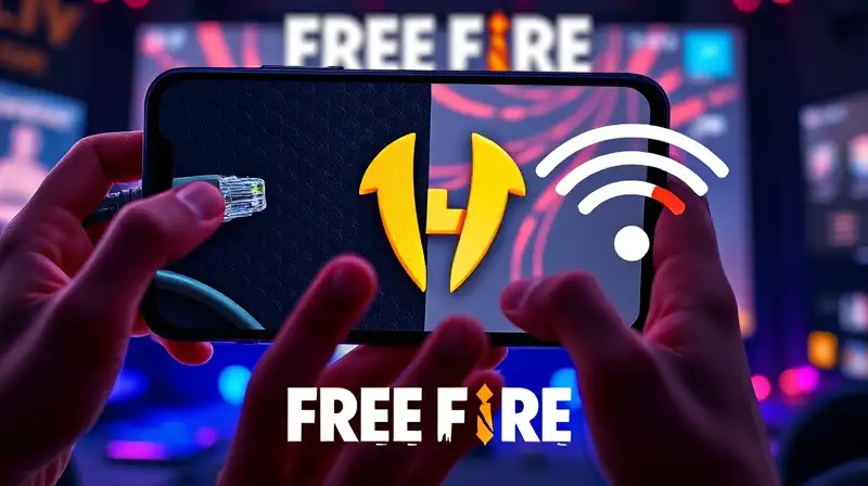 Gamer con smartphone y conexión rápida intensa