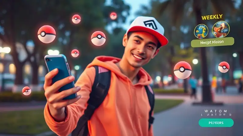 Entrenador de Pokémon GO con misiones y progreso