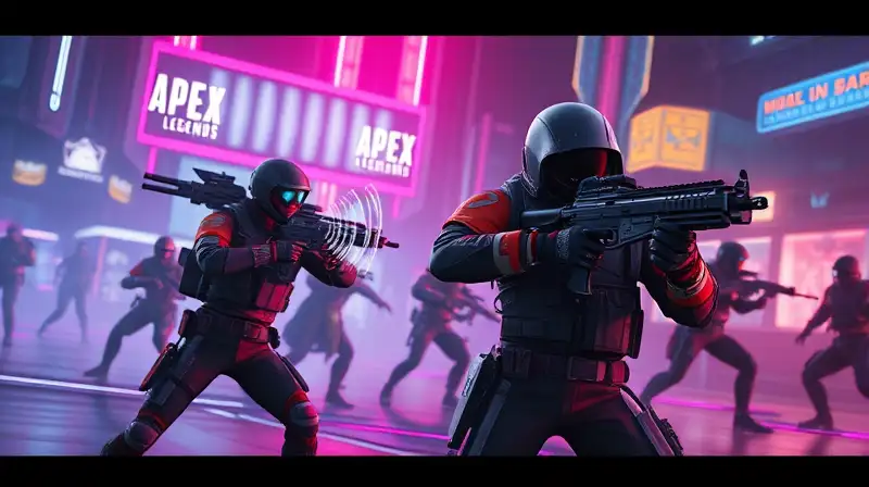 Escena futurista con Apex Legends y sigilo