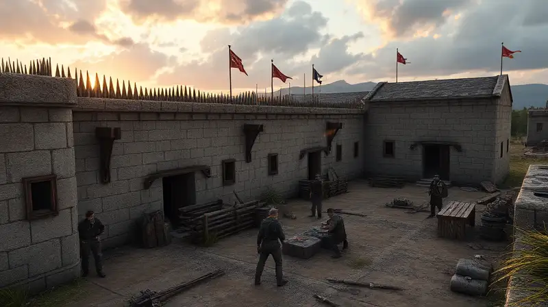 Jugadores defienden muro reforzado al atardecer
