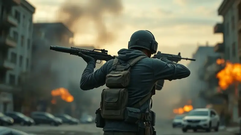 Jugador de PUBG lanzando granada en batalla