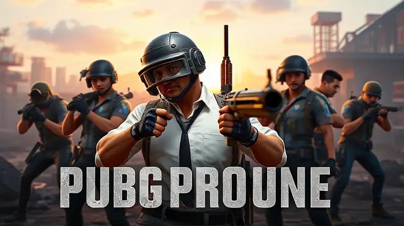 Jugador intenso de PUBG Mobile en batalla