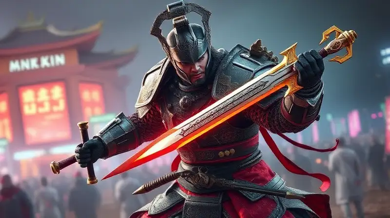 Genghis Khan futurista en batalla épica