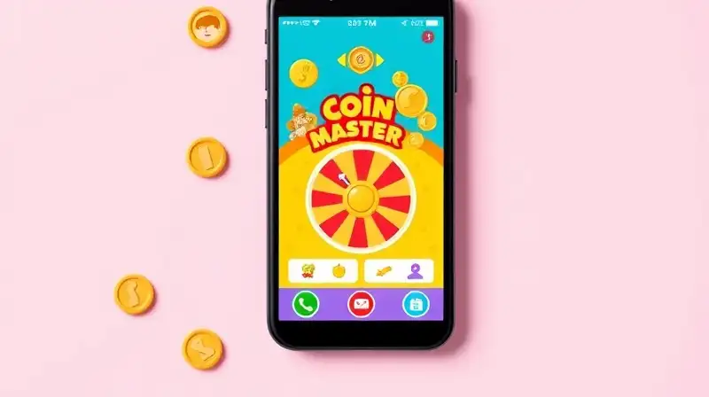 Pantalla de móvil muestra app Coin Master