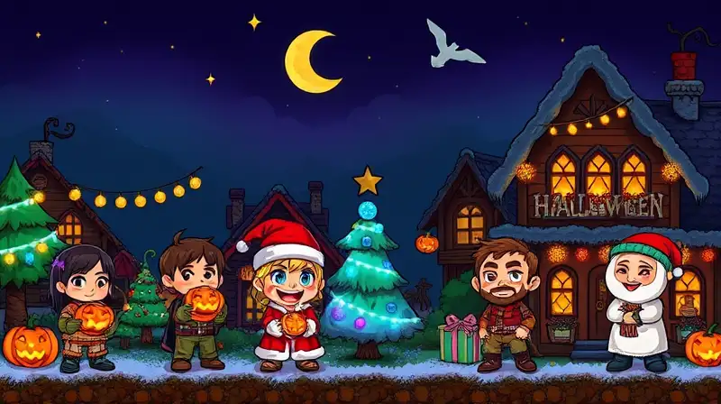NPCs de Terraria celebran fiestas coloridas