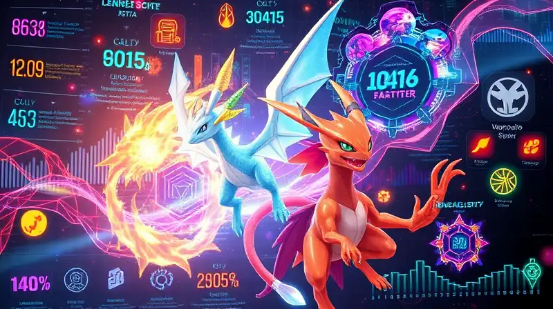 Pokémon legendario con energía digital mística