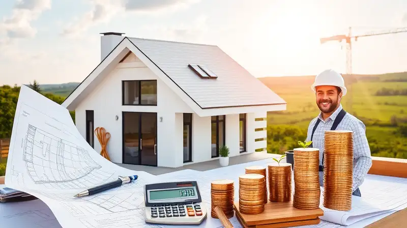Plano moderno, construcción ecológica y ahorro