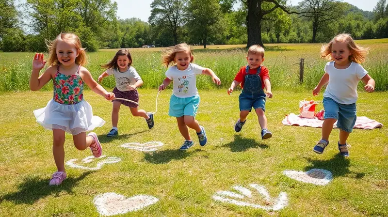 Niños juegan felices al aire libre