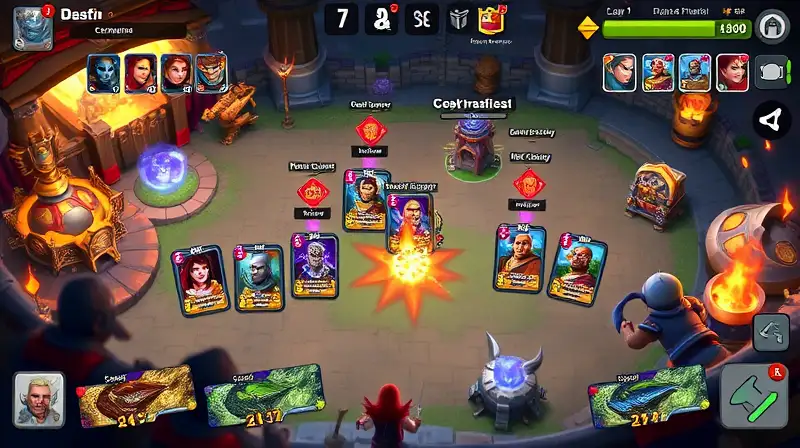 Batalla intensa en Clash Royale con efectos