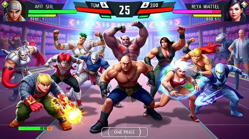 Personajes de juego con habilidades y acción