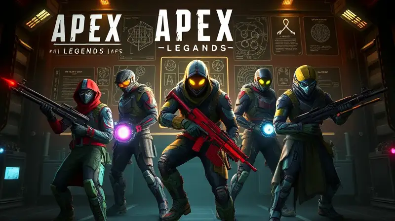 Armas futuristas y personajes de Apex Legends