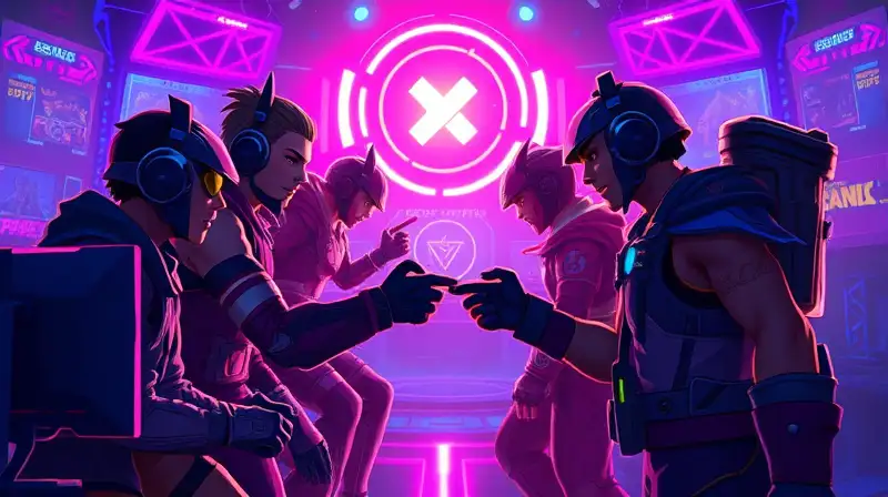 Jugadores diversos conectados en arena cibernética