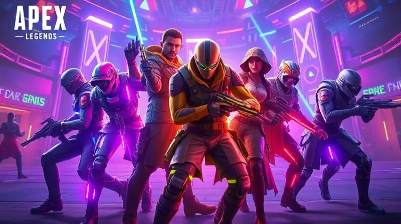 Personajes de Apex Legends en acción épica