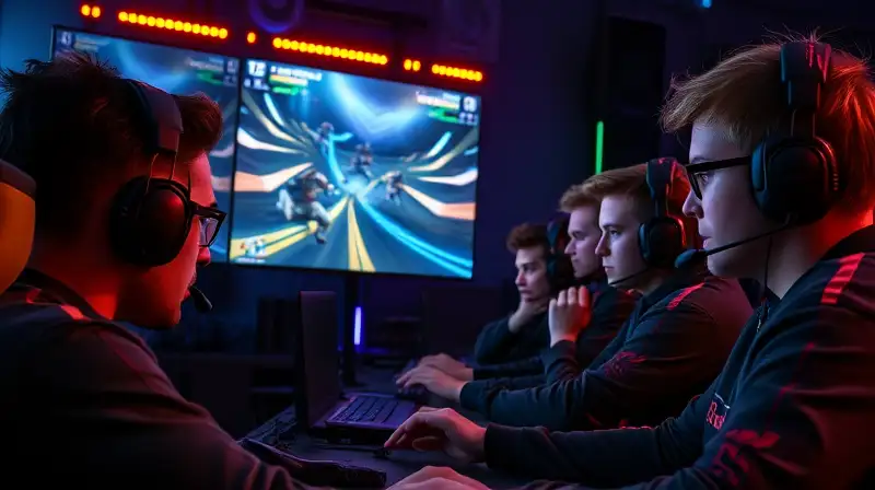 Equipo de esports discute ataque estratégico intenso