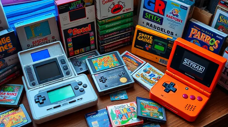 Consolas retro y juegos pixelados nostálgicos