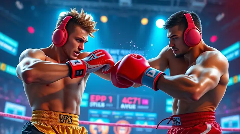 Dos gamers pelean intensamente en arena virtual
