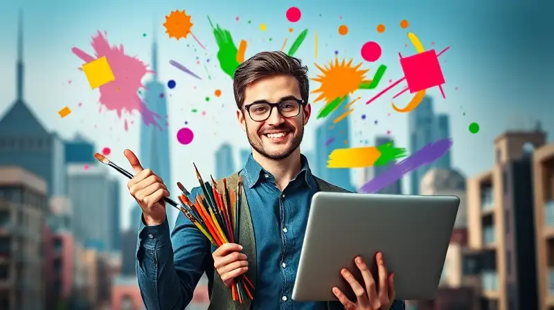 Joven profesional crea arte fusionando tecnología