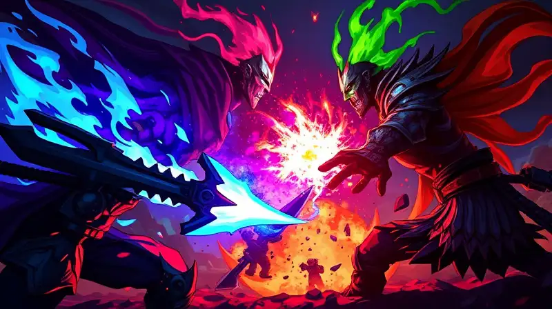 Combate intenso pixelado con auras vibrantes