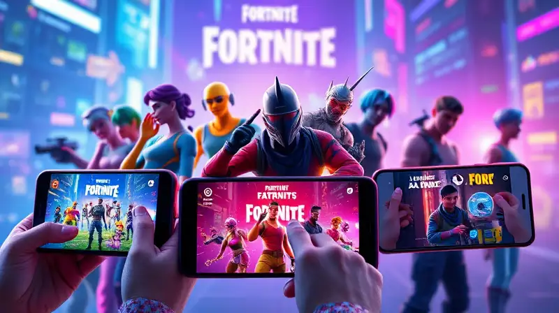 Jugadores diversos juegan Fortnite en dispositivos