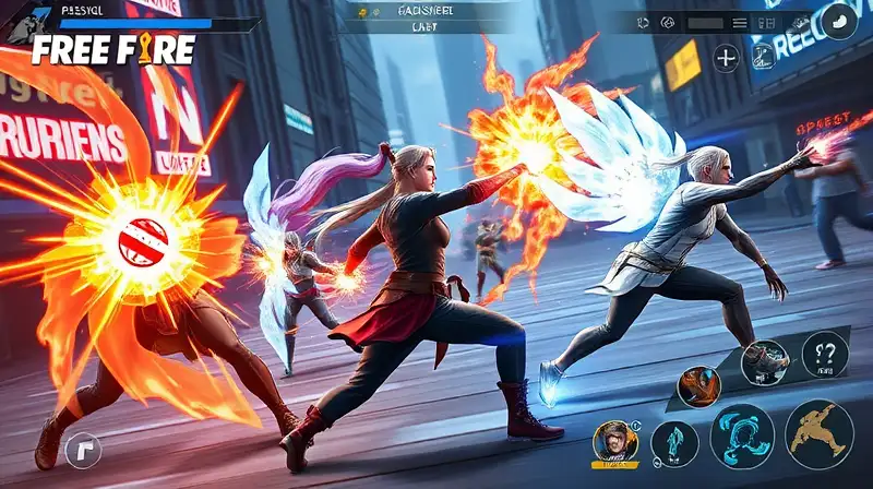 Personajes de Free Fire en batalla dinámica