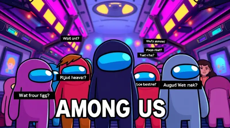 Personajes de Among Us en estilo cómico