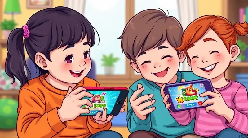 Niños juegan juntos con juegos cooperativos