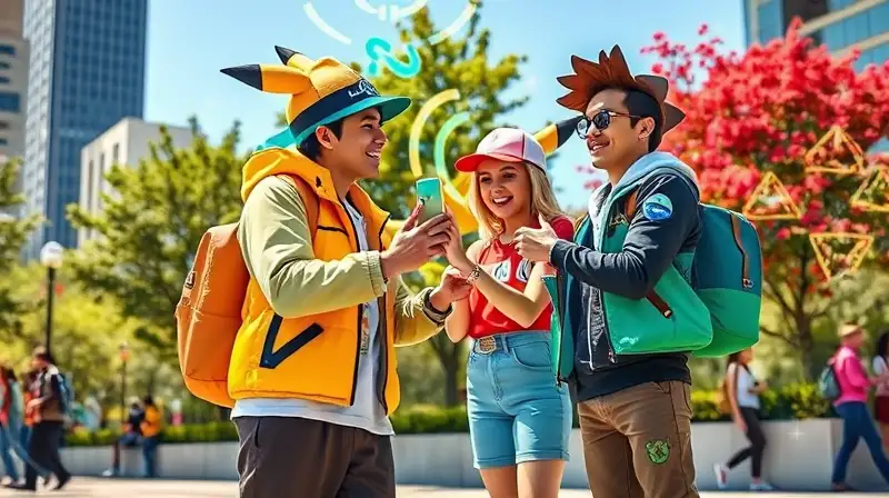 Dos avatares Pokémon GO intercambian trajes