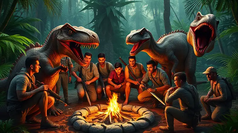 Jugadores diversos sobreviven juntos en jungla