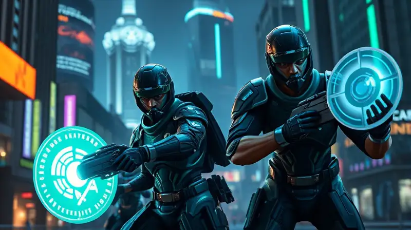 Agentes de Valorant defienden ciudad futurista nocturna