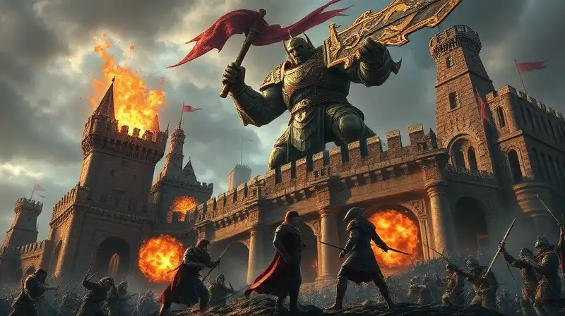 Gigante noble destruye torres en batalla