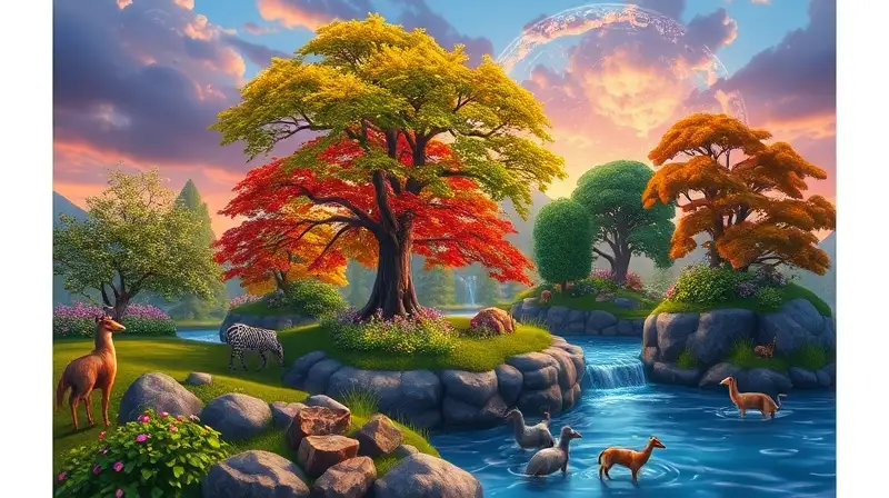 Elementos naturales dinámicos y coloridos en Sims