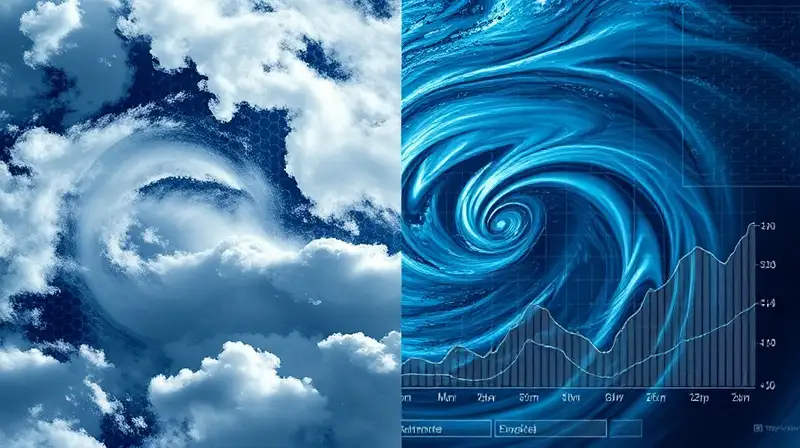 Imagen dividida con clima dinámico y datos