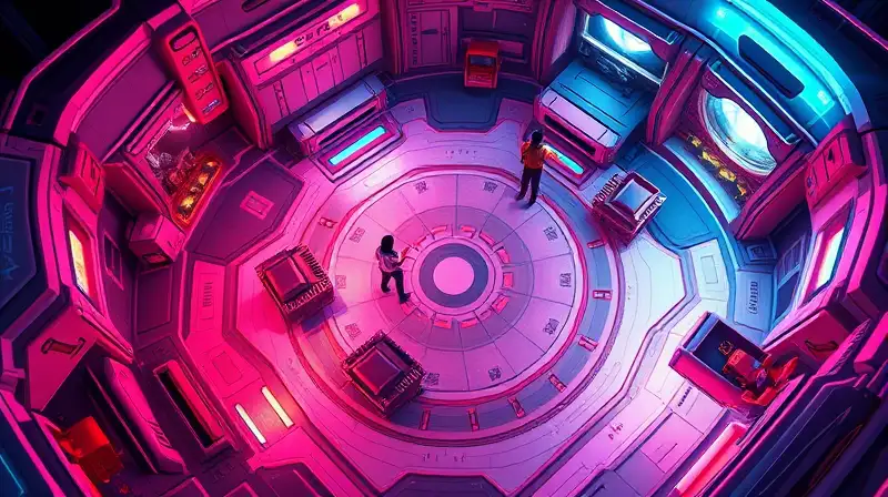 Personajes de Among Us exploran nave futurista