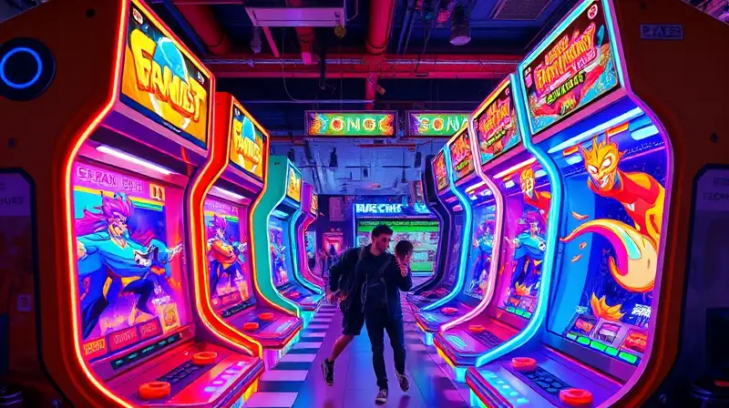 Arcades vibrantes con juegos rápidos y emocionantes