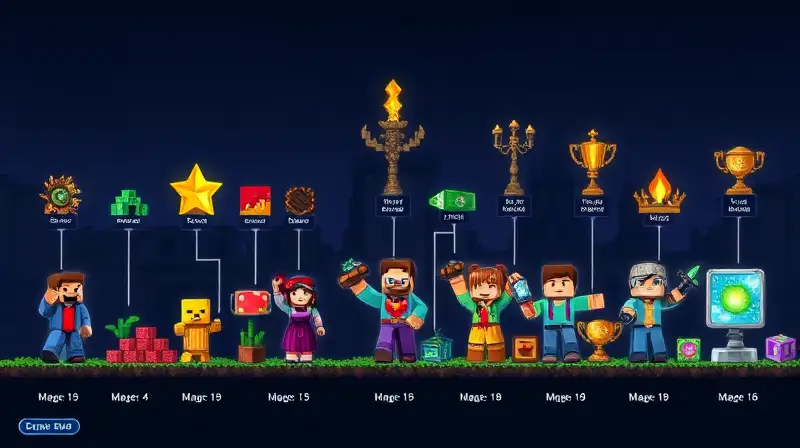 Evolución de Minecraft con gráficos y logros