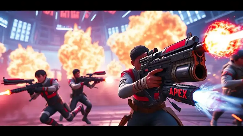 Personajes de Apex en batalla futurista intensa