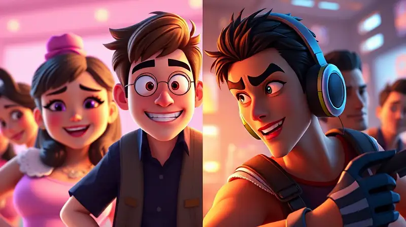 Pantalla dividida: animación vibrante y cinemática