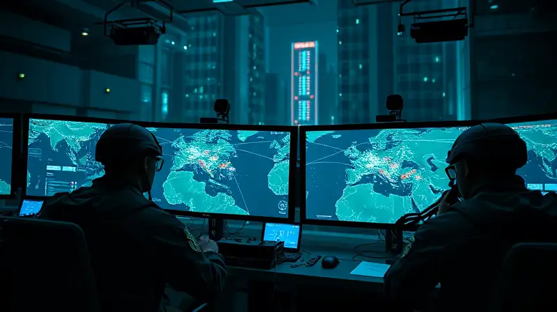 Agentes militares coordinan misión táctica nocturna