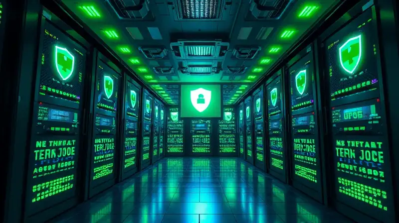 Sala de servidores Minecraft con seguridad digital