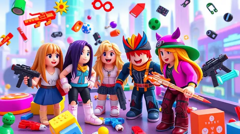 Avatares coloridos colaboran en mundo vibrante