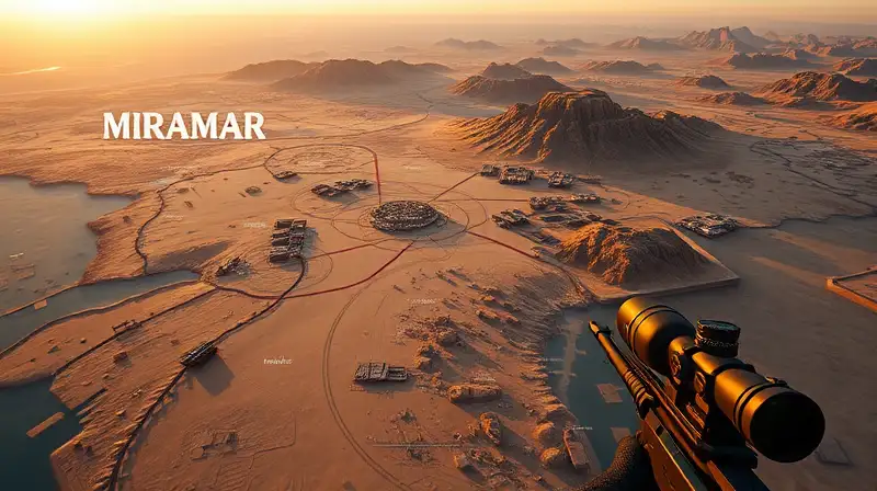 Mapa táctico Miramar con armas largas