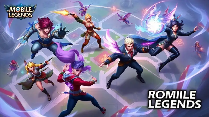 Héroes Mobile Legends en acción estratégica vibrante