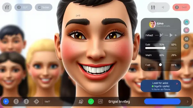 Interfaz interactiva para personalizar sonrisa