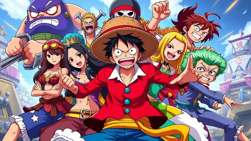 Personajes de One Piece en equipo dinámico