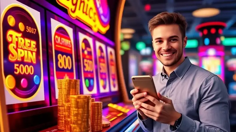 Jugador feliz gana en casino digital