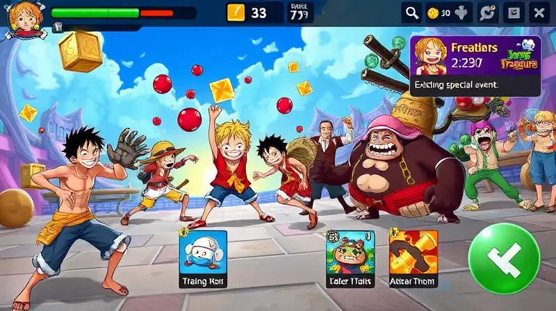 Personajes y batallas vibrantes en un juego