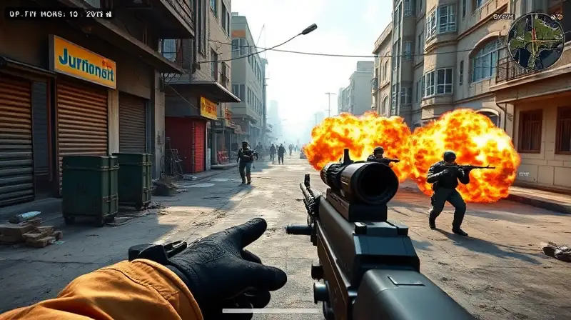 Disparo en primera persona en combate urbano
