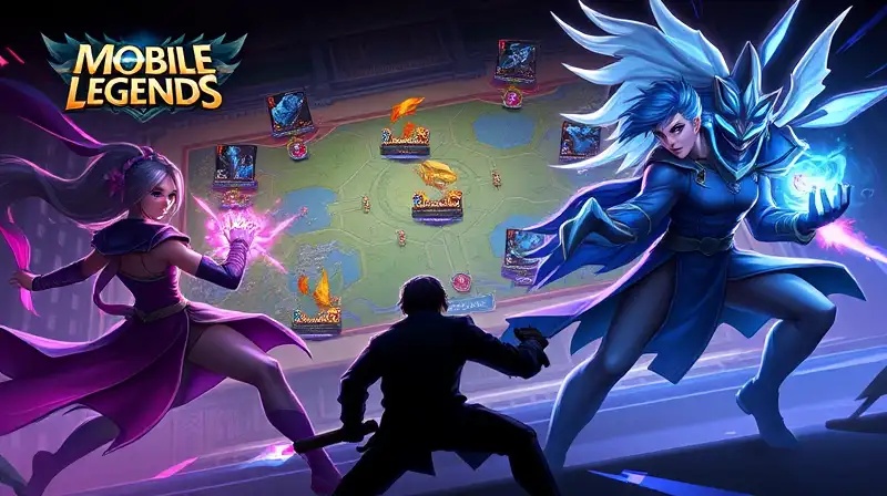 Personajes de Mobile Legends en batalla estratégica
