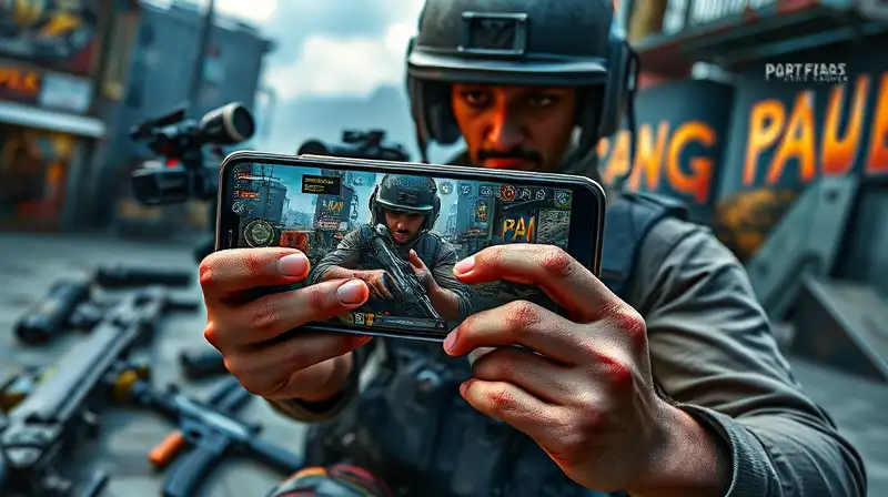 Jugador de PUBG Mobile revisa inventario