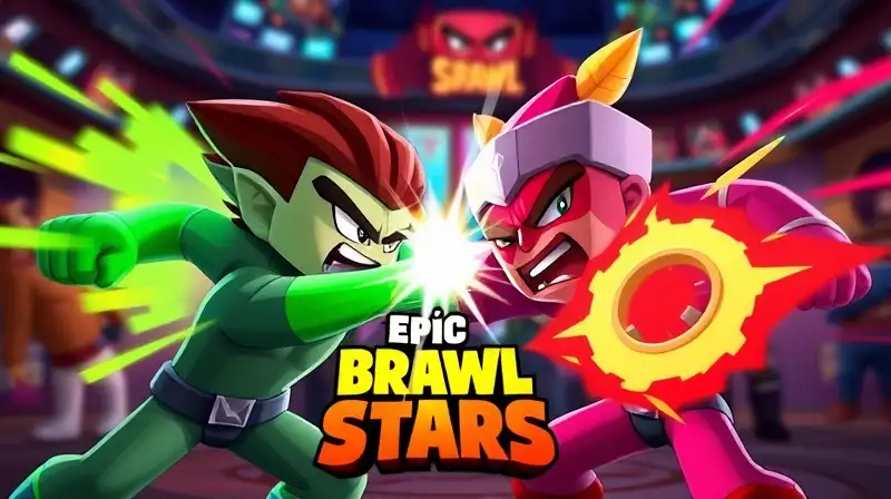 Personajes épicos en combate vibrante y dinámico